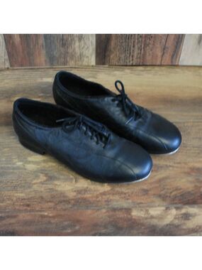 Leo's Ultratone Solid Black Women's Tap Shoes 8.5